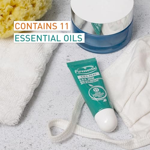 Puressentiel SOS Skin Anti-blemish Care - Healing, Restorative Skin Treatment for Blemishes - Formulated with Beneficial Essential Oils - Made with Naturally Derived Ingredients - 0.34 oz Treatment