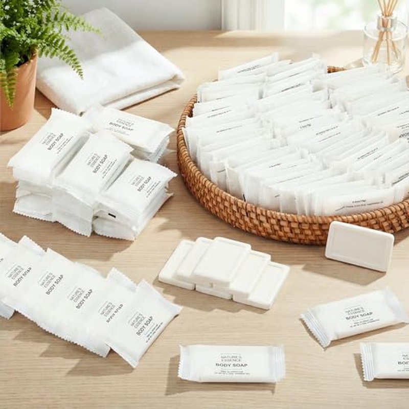 400 Pcs 0.5 oz Travel Size Bar Soap Bulk Hotel Mini Soap Bars Individually Wrapped Toiletries for Holiday Vacation Travel Camping Hospitality Rental Face and Body Cleaning
