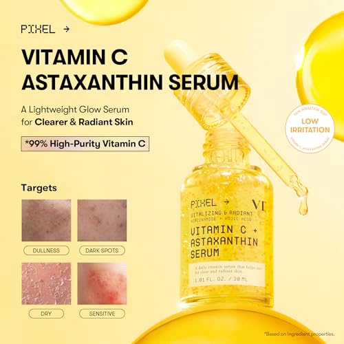 Vitamin C Serum with Astaxanthin - Brightening Face Serum for Radiance