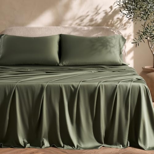 EverGrace TENCEL Cooling Sheet Set Full - Dark Olive Green