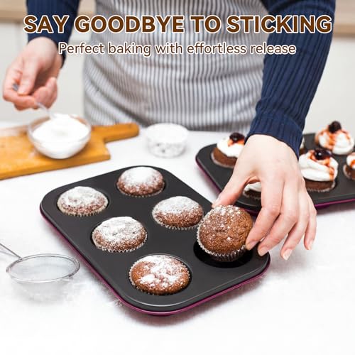 Wildone 13-Piece Nonstick Bakeware Set with Roasting & Cake Pans - Plum Variation
