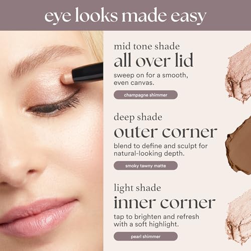 Julep Eyeshadow Stick Duo - Pearl Shimmer & Matte Snowfall, Waterproof Crème-to-Powder