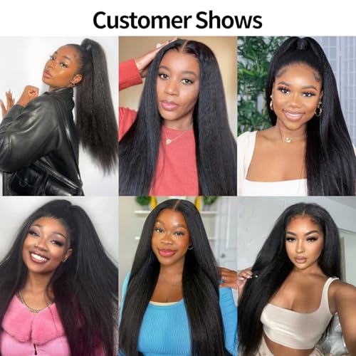 Yaki Straight Human Hair Bundles 14 Inch KinkyStraight Unprocessed