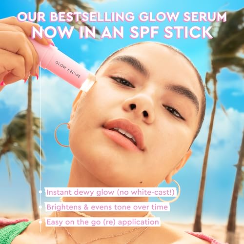 Glow Recipe Glow & Go Duo - Watermelon Glow PHA & BHA Pore Tight Facial Toner to Exfoliate & Soothe Skin (40 ml) + SPF Dew Balm Sunscreen Stick (0.58 oz) - Protect Skin from UVA Rays & Dark Spots