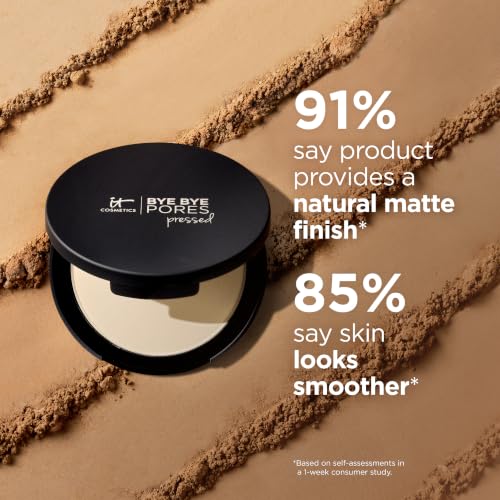 IT Cosmetics Bye Bye Pores Pressed Setting Powder Translucent 0.31oz / 9g – Airbrushed Matte Finish