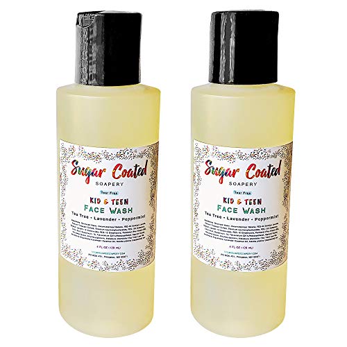 Skin Care for Teens Kids Face Wash Face Cleanser Kid Teen Tear Free Soap Gentle Facial Acne Treatment Daily Sensitive Clear Skin Face & Body Wash Best All Natural Organic Vegan Paraben Free