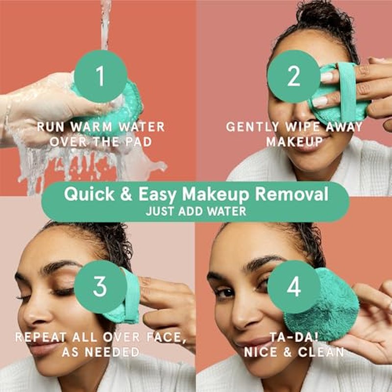 Cleanlogic Daily Skincare Set for Sensitive Skin ? 3 Exfoliating Body Cloths + 9 Gentle Makeup Remover Facial Pads, Soft Texture for Smoothing & Cleansing