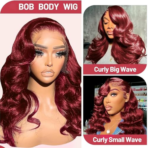 Reddish Brown Human Hair Bob Wig 13x4 HD Lace Front Pre-Plucked 180% Density - 10 Inch