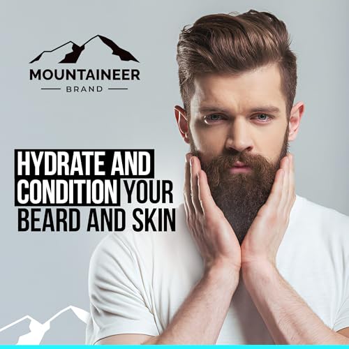 Mountaineer Brand Natural Beard Balm with Smokey Bourbon Scent | Scents Inspired by Nature | Beard Butter for Men | Leave in Condidtioner | Hydrates, Softens and Tames | Made in West Virginia | 2oz