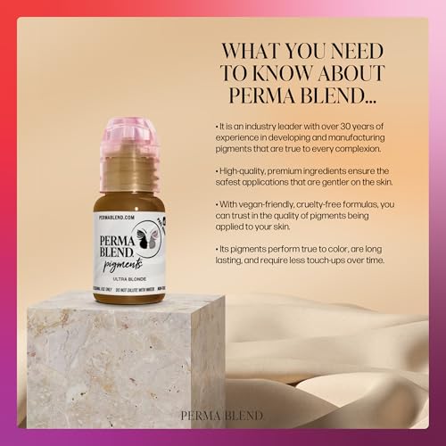 Perma Blend Light Brown Eyebrow Tattoo Ink Pigment - 1/2 oz Professional Microblading Supplies