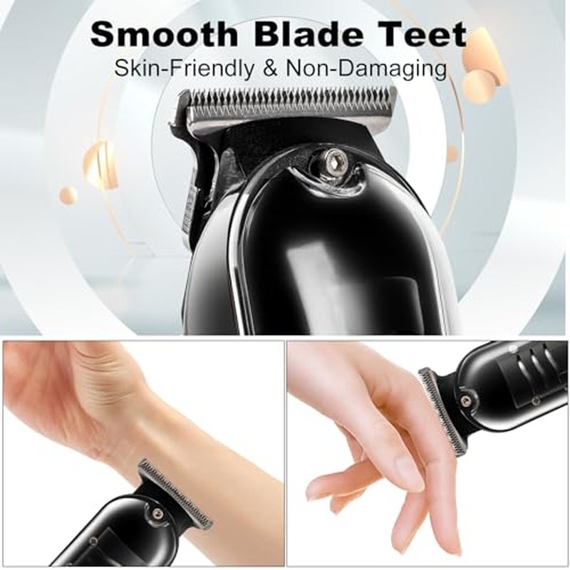 8-Pack Cordless Hair Clippers for Men Small Portable Hair Trimmer with LED Display Stainless Steel Blades for Self Haircut & Home Grooming