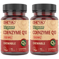 DEVA Vegan Vitamins Coenzyme Q10 100mg - Potent & Affordable in One Bottle - Chewable, 90 Tablets, (Pack of 2)