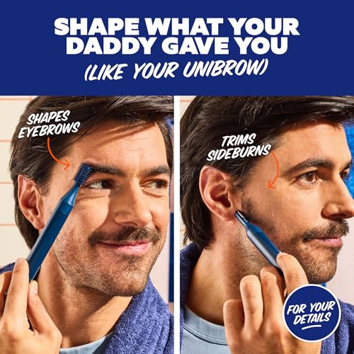 Nose & Ear Hair Trimmer for Men - Rechargeable Grooming Device with Detailer Attachments