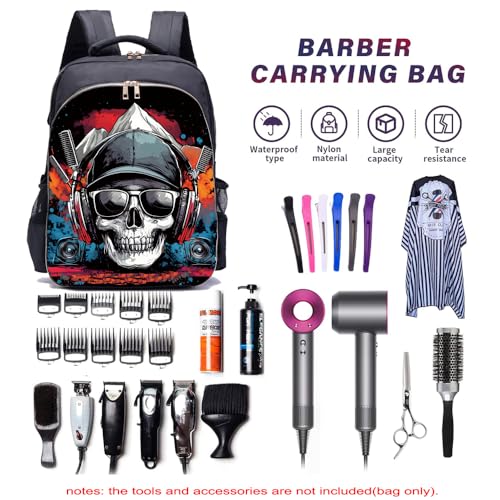 Large Barber and Hairstylist Travel Backpack Organizer for Clippers & Tools