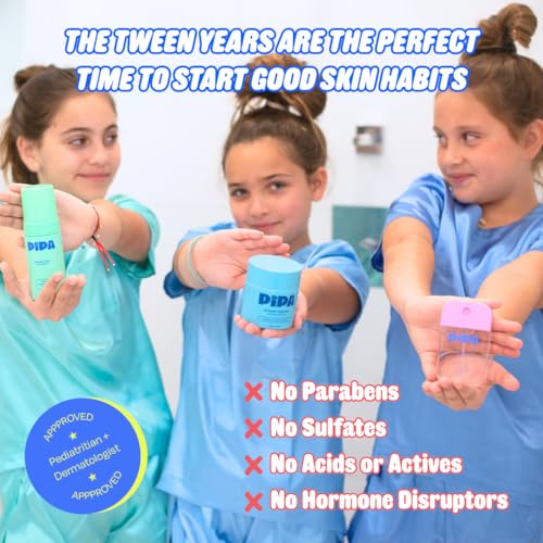 Pipa Clean Start Skincare Bundle for Kids & Tweens ? Glow Go Mist, Smooth Operator Moisturizer, and Squeaky Clean Cleanser for Gentle, Hydrating, and Effective Daily Skincare