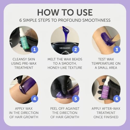 Painless Waxing Kit for Sensitive Skin - 24 Pack 1.46 oz - Men Women