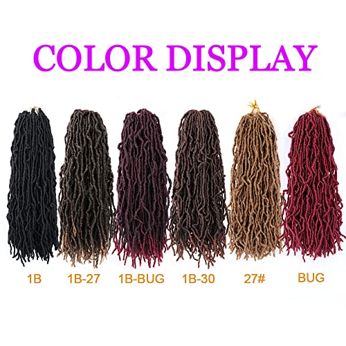 Faux Locs Crochet Hair 18 Inch T1B/27 Soft Locs Synthetic Extensions for Women - 6 Packs