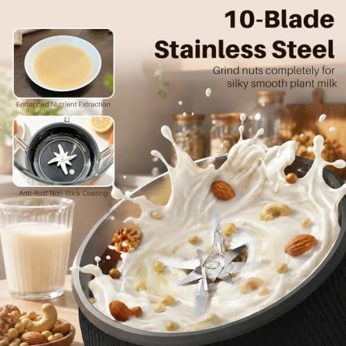 Skitchen 8-in-1 Nut Milk Maker with Silent Shield, 35oz, Black