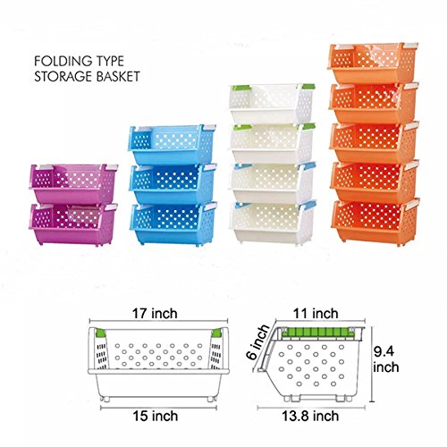 Large Toy Chest with Wheels - Storage Baskets Organizer for Kids, 6 White