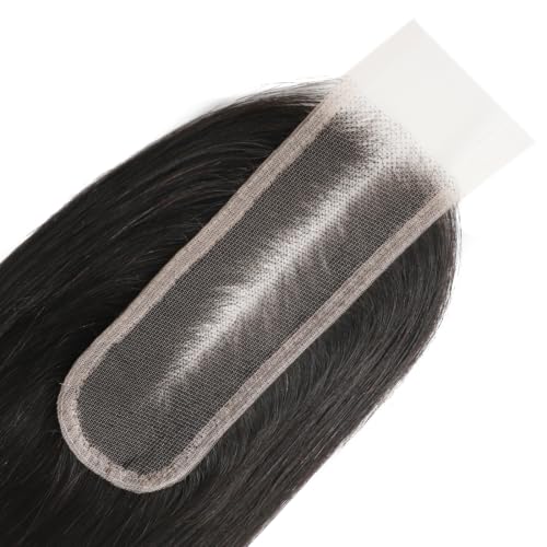 AUTTO 20in 2x6 HD Lace Closure Transparent Skinlike Straight Human Hair Pre-Plucked Natural Hairline