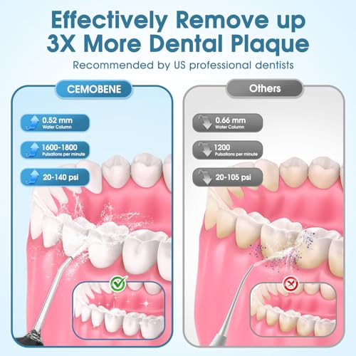 Rechargeable Water Flosser with 4 Modes & 6 Tips - Portable Oral Irrigator for Dental Care