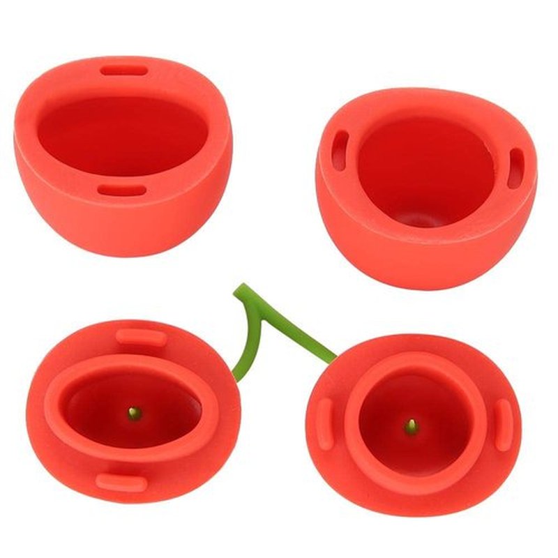 Lip Pump Device Silicone,Portable Hot Cherry-Shaped Lip Plumping Enhancer Lip Enhancement Plumper Quick Device Beauty Tool