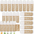 Leelosp Wedding Thank You Lip Balm Bulk Small Natural Moisturizing Mini Balm Lip Care Product Include Organza Bag and Appreciation Card for Women Baby Shower Favors, 5 Fragrance (100 Sets)