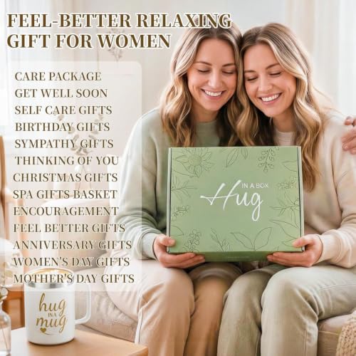 Self Care Gift Basket for Women with Flannel Blanket - White | Get Well Soon