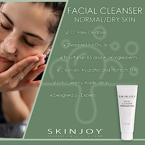 Facial Cleanser for Normal and Dry Skin, Gentle Face Wash, Makeup Remover, Gluten-Free Paraben-Free Sulfate-Free Cleanser Face Wash - 4 fl oz