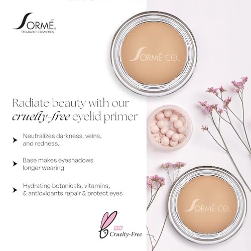Sorme Cosmetics PRO Under Shadow Primer, All In Undershadow Eye Shadow Primer for Smooth and Crease-Resistant Eye Makeup, Waterproof and Long Lasting, Nude Translucent Shade, More Vibrant Makeup Color