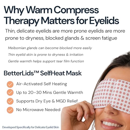 BlinkBetter Self-Heating Eye Masks (30 Pack) for Dry Eyes & Eyelid Care