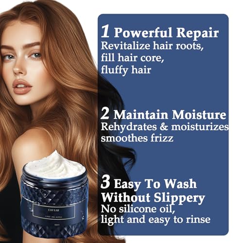 OBRADOYA Korean Caviar Hair Mask - Deep Repair & Moisturizing (16.9 fl.oz) - 1 PC
