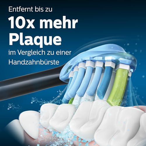 Philips Sonicare Premium Plaque Defence Replacement Brush Heads 4pk - Black, BrushSync Enabled HX9044/33