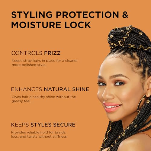 African Pride Black Castor Miracle Extra Hold Braid Gel with Coconut Oil - 3 Pack, 12oz Each