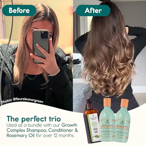 Nature Spell Hair Growth Shampoo & Conditioner Set - Nourishing & Strengthening, 10.14 Fl Oz x2