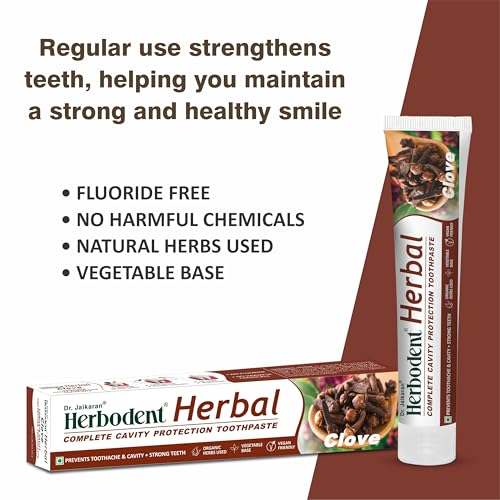 Herbal Clove Toothpaste 6.53oz Pack of 6 - Natural Oral Care for Teeth & Gums