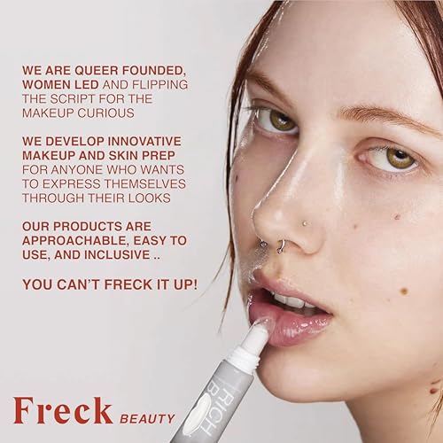 Freck Nourishing Plant + Peptide Lip Balm - Clear, Hydrating Moisturizer, 0.31oz