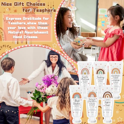 36 Pcs Teacher Appreciation Hand Cream Gift Set - Boho Rainbow Style