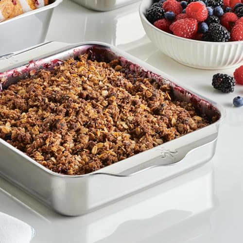 8-Inch Stainless Steel Baking Pan with Aluminum Core - Square Oven Bond
