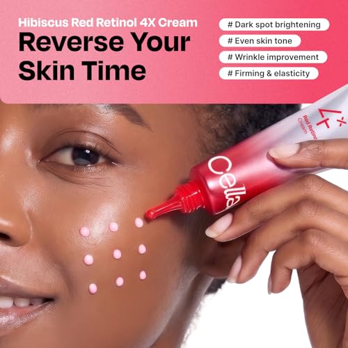 Celladix Hibiscus Red Retinol Night Face Moisturizer with Azelaic Acid - Pore & Texture Care, 1 fl oz