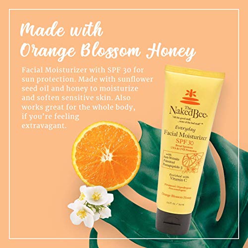 The Naked Bee Orange Blossom Honey Hand and Body Lotion 6.7oz + Orange Blossom Facial Moisturizer SPF 3 Vitamin C0