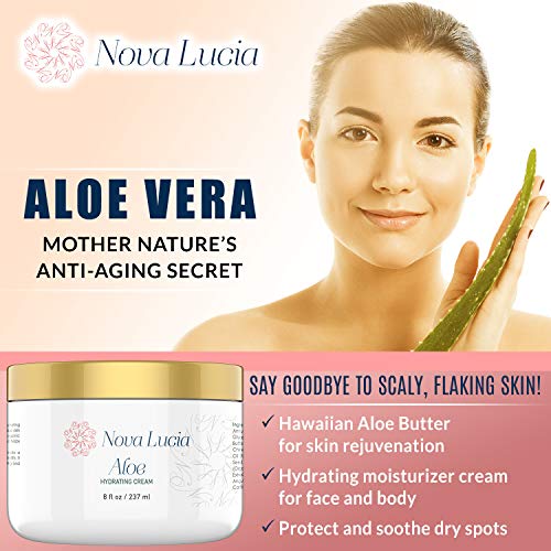 Aloe Vera Skin Moisturizer for Face & Body - Soothing, Hydrating, Fragrance-Free