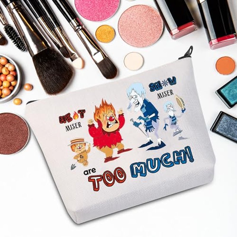 JNIAP Christmas Movie Makeup Bag Christmas Movie Gifts Heat And Snow Are Too Much Christmas Movie Zipper Pouch(heat mb)