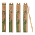 Adult Bamboo Toothbrush with Plant-Based Bristles - 4 Pack