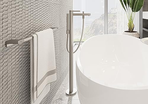 Hansgrohe AddStoris Modern Towel Ring in Brushed Nickel — Wall Mount Bathroom Accessory