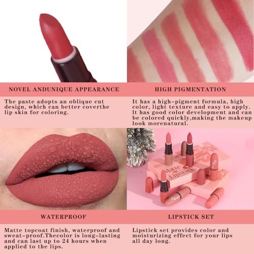 Noerrors 3 in 1 Nude Peach Lip Kit with Beige Liquid Lipstick Hydrating Lip Gloss Liner Trio, Matte Velvet Lip Glaze Moisturizing Lip Gloss and Creamy Lip Pencil Set, Long Wear Glossy Pale Lip Combo