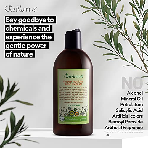 Vinegar Nutritive Hair Rinse for Scalp Detox & Hair Growth - 8 Oz