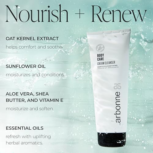 BodyCare Cream Cleanser ? Luxurious Moisturizing Body Wash with Botanical Oils, Oat Kernel Extract, Aloe, and Shea Butter for Soft, Radiant Skin, 8 oz / 237 ml, by Arbonne