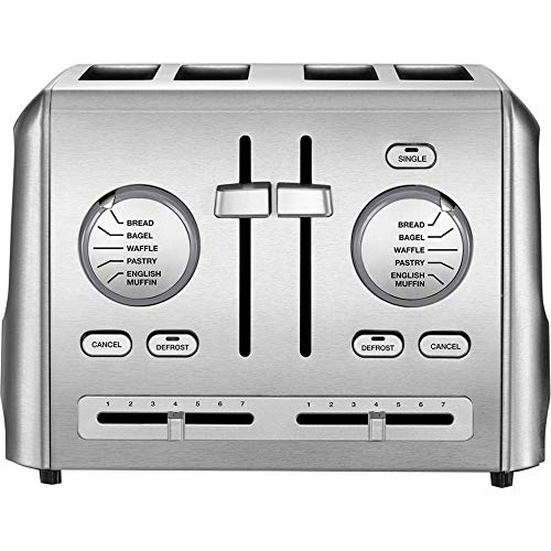 4-Slice Stainless Steel Toaster - Custom Select Toaster with 7 Shade Settings & Wide Slots - Variation of THIS listing