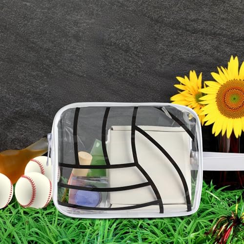Volleyball Cosmetic Bag 16PCS Waterproof Clear PVC Travel Organizer - Team Gift